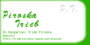 piroska trieb business card